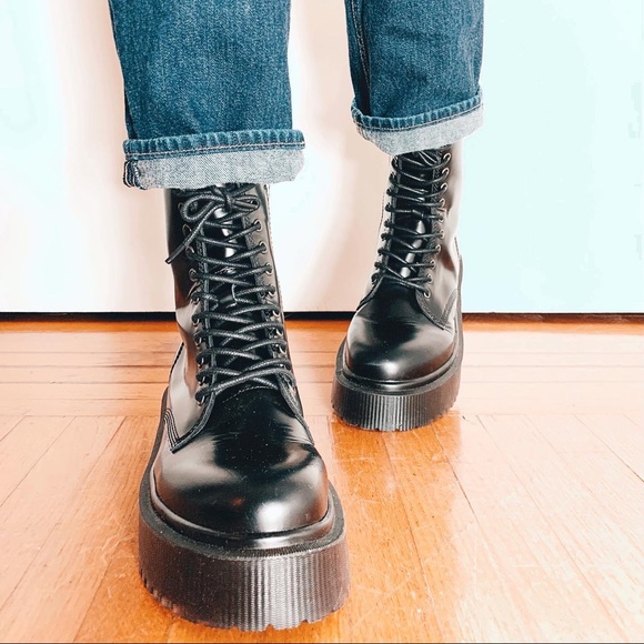 Jeffrey Campbell Shoes - Jeffrey Campbell Black Platform Lace Up Boots